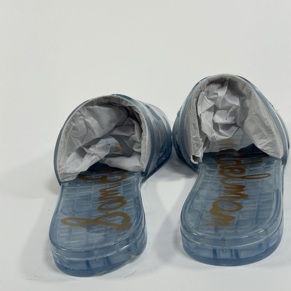 Sam Edelman Size-9 Women's Bay Jelly Blue Flat Sandal - Picture 9 of 10